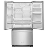 KitchenAid KRFF302ESS French Door Refrigerator, 33 inch Width, 22.1 cu. ft. Capacity, Water Dispenser (Interior), Ice Dispenser (Freezer Located), ENERGY STAR Certified, Stainless Steel colour