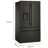 KitchenAid KRFF436SBE French Door Refrigerator, 36 inch Width, 30 cu. ft. Capacity, Water Dispenser (Exterior), Ice Dispenser (Thru Door), ENERGY STAR Certified, Black Ore colour