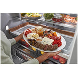 KitchenAid KRFF577KBS French Door Refrigerator, 36 inch Width, 26.8 cu. ft. Capacity, Water Dispenser (Exterior), Ice Dispenser (Thru Door), ENERGY STAR Certified, Black Stainless Steel colour