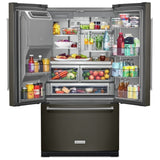 KitchenAid KRFF577KBS French Door Refrigerator, 36 inch Width, 26.8 cu. ft. Capacity, Water Dispenser (Exterior), Ice Dispenser (Thru Door), ENERGY STAR Certified, Black Stainless Steel colour