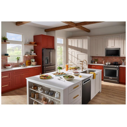 KitchenAid KRMF536RBS 全尺寸法式门冰箱