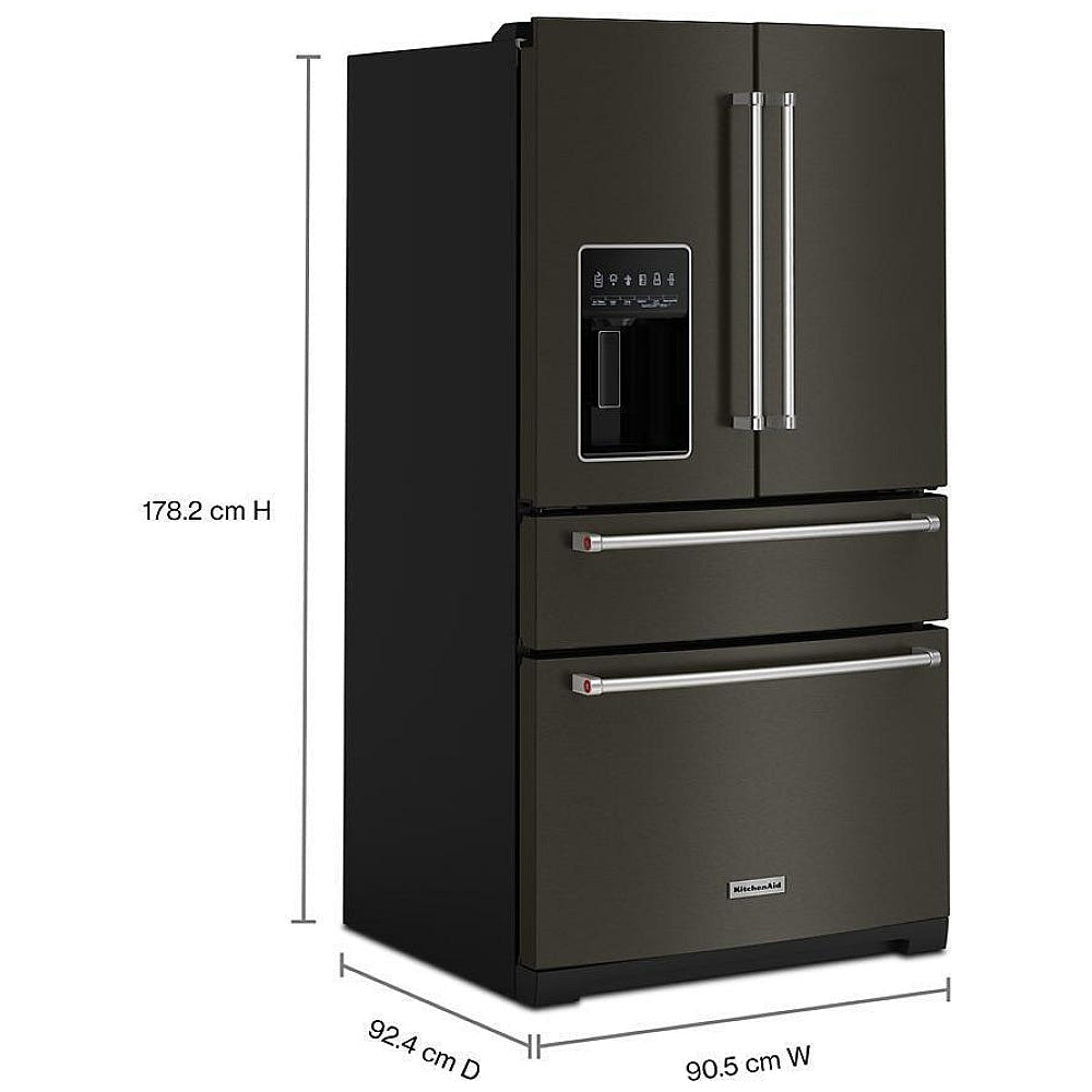 KitchenAid KRMF536RBS 全尺寸法式门冰箱