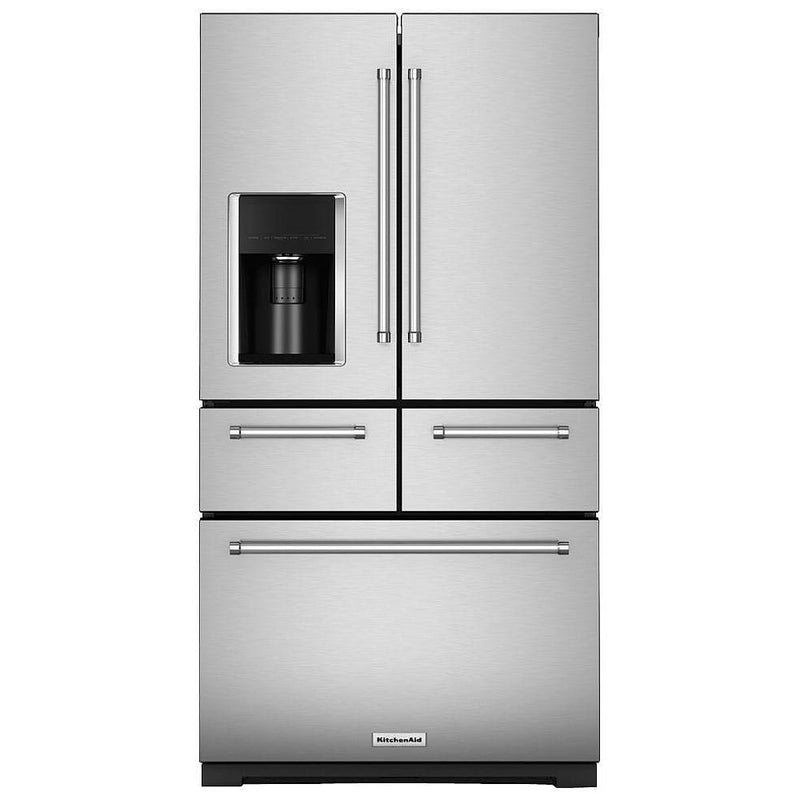 KitchenAid KRMF706ESS French Door Refrigerator, 36 inch Width, 25.8 cu. ft. Capacity, Water Dispenser (Exterior), Ice Dispenser (Thru Door), Stainless Steel colour