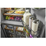 KitchenAid KRQC506MPS Counter Depth French Door Refrigerator, 36 inch Width, 19.4 cu. ft. Capacity, Counter Depth, Ice Dispenser (Freezer Located), ENERGY STAR Certified, Metallic Steel colour