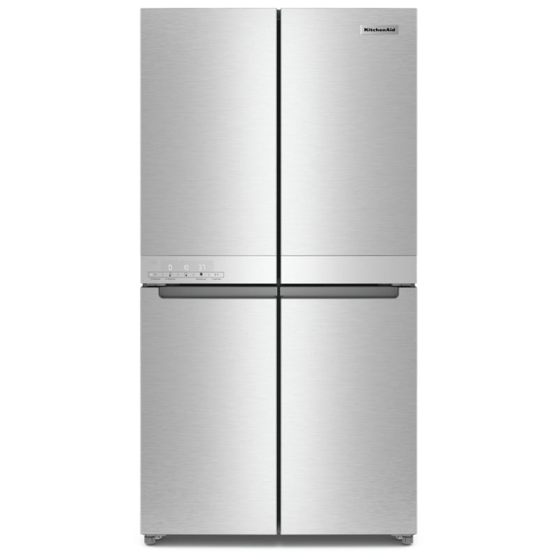 KitchenAid KRQC506MPS Counter Depth French Door Refrigerator, 36 inch Width, 19.4 cu. ft. Capacity, Counter Depth, Ice Dispenser (Freezer Located), ENERGY STAR Certified, Metallic Steel colour