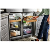 KitchenAid KRQC506MPS Counter Depth French Door Refrigerator, 36 inch Width, 19.4 cu. ft. Capacity, Counter Depth, Ice Dispenser (Freezer Located), ENERGY STAR Certified, Metallic Steel colour