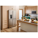 KitchenAid KRQC736RPS Counter Depth French Door Refrigerator, 36 inch Width, 19.4 cu. ft. Capacity, Counter Depth, Water Dispenser (Exterior), Ice Dispenser (Thru Door), ENERGY STAR Certified, Stainless Steel colour