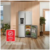 KitchenAid KRQC736RPS Counter Depth French Door Refrigerator, 36 inch Width, 19.4 cu. ft. Capacity, Counter Depth, Water Dispenser (Exterior), Ice Dispenser (Thru Door), ENERGY STAR Certified, Stainless Steel colour