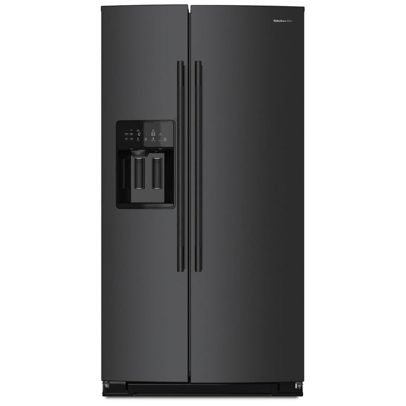 KitchenAid KRSC536RBE Side by Side Counter Depth Refrigerator, 36 inch Width, Counter Depth, Ice Dispenser (Thru Door), Water Dispenser (Exterior), ENERGY STAR Certified, 20.8 cu. ft. Capacity, Black Ore colour