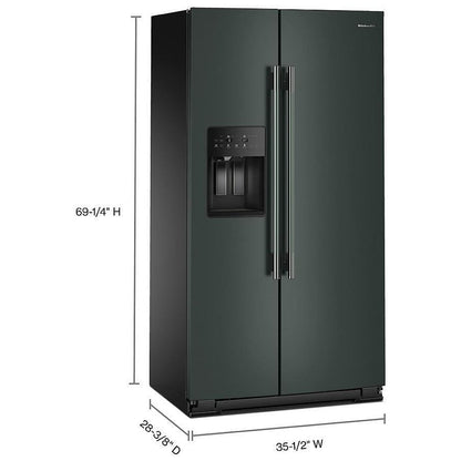 KitchenAid KRSC536RJP Side by Side Counter Depth Refrigerator, 36 inch Width, Counter Depth, Ice Dispenser (Thru Door), Water Dispenser (Exterior), ENERGY STAR Certified, 20.8 cu. ft. Capacity, Juniper colour, FreshFlow™