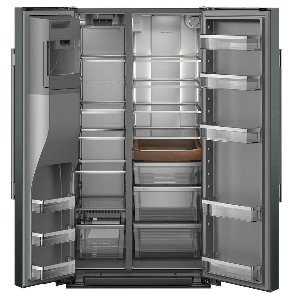 KitchenAid KRSC536RJP Side by Side Counter Depth Refrigerator, 36 inch Width, Counter Depth, Ice Dispenser (Thru Door), Water Dispenser (Exterior), ENERGY STAR Certified, 20.8 cu. ft. Capacity, Juniper colour, FreshFlow™