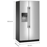 KitchenAid KRSC536RPS Side by Side Counter Depth Refrigerator, 36 inch Width, Counter Depth, Ice Dispenser (Thru Door), Water Dispenser (Exterior), ENERGY STAR Certified, 20.8 cu. ft. Capacity, Stainless Steel colour