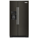 KitchenAid KRSC700HBS Side by Side Refrigerator | 36" Counter Depth, 19.9 Cu. Ft. Capacity, Black Stainless Steel