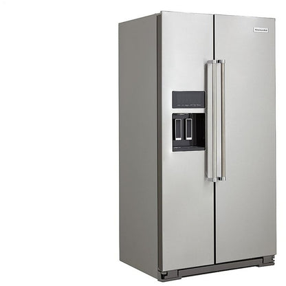 KitchenAid KRSC700HPS Side by Side Refrigerator, 36 inch Width, Counter Depth, 19.99 cu. ft. Capacity, Water Dispenser (Exterior), Ice Dispenser (Thru Door), Stainless Steel