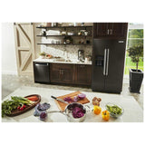 KitchenAid KRSF705HBS Side by Side Refrigerator - 36" Width, 24.8 Cu. Ft. Capacity, Black Stainless Steel
