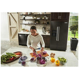 KitchenAid KRSF705HBS Side by Side Refrigerator - 36" Width, 24.8 Cu. Ft. Capacity, Black Stainless Steel