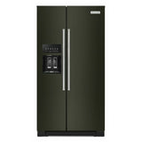 KitchenAid KRSF705HBS Side by Side Refrigerator - 36" Width, 24.8 Cu. Ft. Capacity, Black Stainless Steel