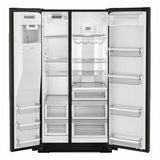 KitchenAid KRSF705HBS Side by Side Refrigerator - 36" Width, 24.8 Cu. Ft. Capacity, Black Stainless Steel