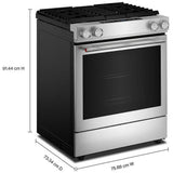 Kitchenaid KSDV730TPS 30" 4-Burner Dual Fuel Downdraft Slide-In Range KSDV730TPS