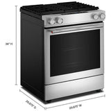 Kitchenaid KSDV730TPS 30" 4-Burner Dual Fuel Downdraft Slide-In Range KSDV730TPS