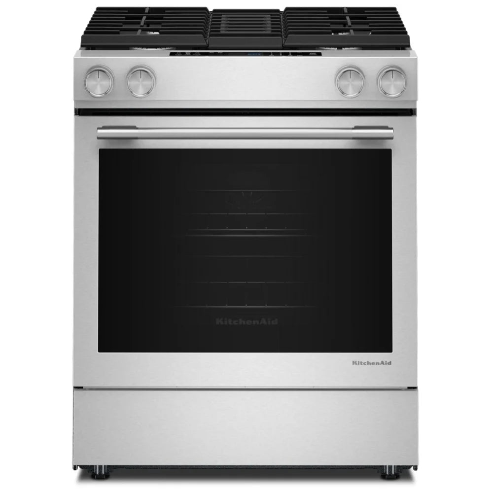 Kitchenaid KSDV730TPS 30" 4-Burner Dual Fuel Downdraft Slide-In Range KSDV730TPS