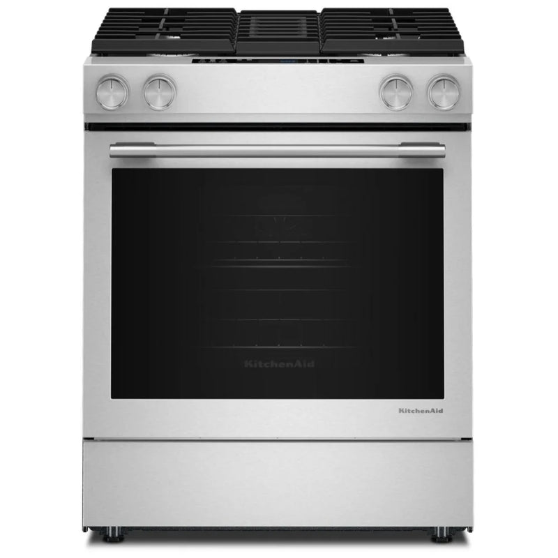 Kitchenaid KSDV730TPS 30" 4-Burner Dual Fuel Downdraft Slide-In Range KSDV730TPS