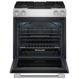 Kitchenaid KSDV730TPS 30" 4-Burner Dual Fuel Downdraft Slide-In Range KSDV730TPS