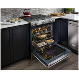 KitchenAid KSGB900ESS Gas Range, 6.5 cu. ft. Capacity, 30 inch Exterior Width, Self Clean, True Convection, 5 Burners, Oven Drawer, 19,000 BTU Highest Burner, Stainless Steel colour