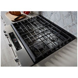 KitchenAid KSGG700ESS Gas Range, 5.8 cu. ft. Capacity, 30 inch Exterior Width, Self Clean, True Convection, 5 Burners, Storage Drawer, 17,000 BTU Highest Burner, Stainless Steel colour