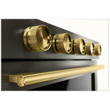 KitchenAid KSGS530SBE Gas Range, 5 cu. ft. Capacity, 30 inch Exterior Width, Self Clean, True Convection, 5 Burners, Storage Drawer, Air Fry, 18,000 BTU Highest Burner, Black Ore colour