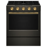 KitchenAid KSGS530SBE Gas Range, 5 cu. ft. Capacity, 30 inch Exterior Width, Self Clean, True Convection, 5 Burners, Storage Drawer, Air Fry, 18,000 BTU Highest Burner, Black Ore colour