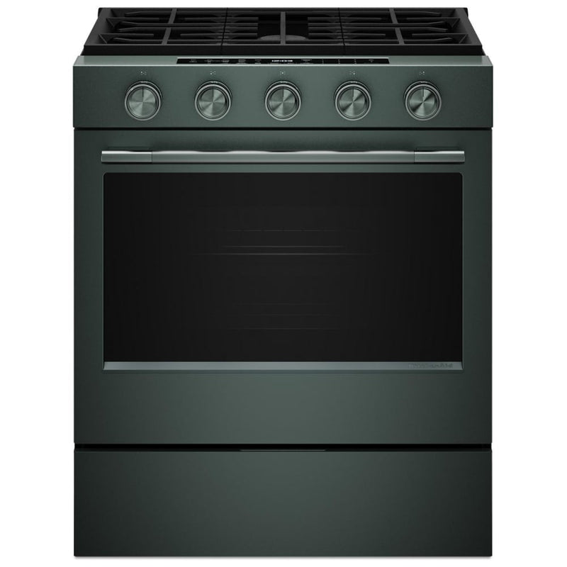 KitchenAid KSGS530SJP Gas Range, 5 cu. ft. Capacity, 30 inch Exterior Width, Self Clean, True Convection, 5 Burners, Storage Drawer, Air Fry, 18,000 BTU Highest Burner, Juniper colour