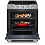 KitchenAid KSGS530SPS Gas Range, 5 cu. ft. Capacity, 30 inch Exterior Width, Self Clean, True Convection, 5 Burners, Storage Drawer, Air Fry, 18,000 BTU Highest Burner, FingerPrint Resistant Stainless Steel colour