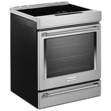 KitchenAid KSIS730PSS Induction Range, 6.4 cu. ft. Capacity, 30 inch Exterior Width, True Convection, 4 Burners, Storage Drawer, Yes, Self Clean, 3,700 W Highest Element, Stainless Steel colour