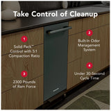 KitchenAid KTTP515TJP Trash Compactor, Juniper colour