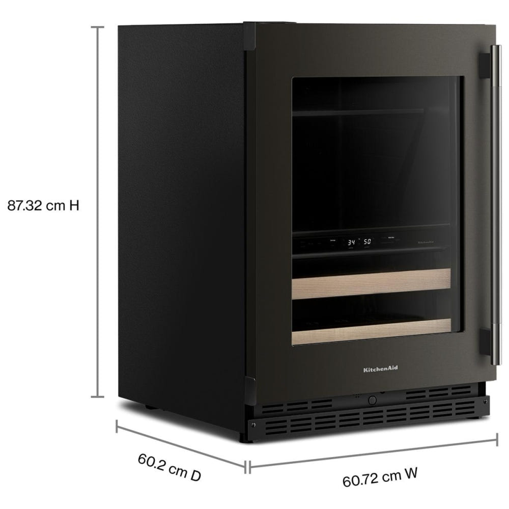 KitchenAid KUBL524SBE Beverage Center, 24 inch Width, Black Ore colour