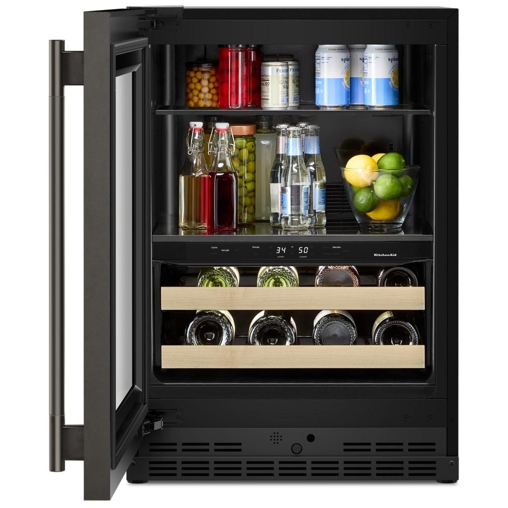 KitchenAid KUBL524SBE Beverage Center, 24 inch Width, Black Ore colour