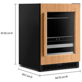 KitchenAid KUBL524SPA Beverage Center, 24 inch Width, Custom Panel Ready, Panel Ready
