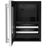KitchenAid KUBL524SSB Beverage Center, 24 inch Width, Black Cabinet/Stainless Doors colour
