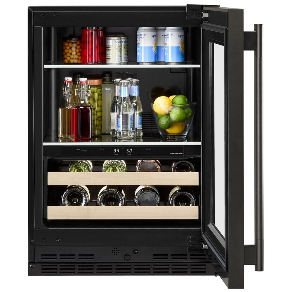 KitchenAid KUBR524SBE Beverage Center, 24 inch Width, Black Ore colour