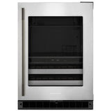 KitchenAid KUBR524SSB Beverage Center, 24 inch Width, Black Cabinet/Stainless Doors colour