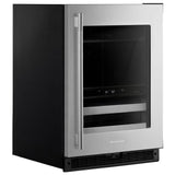 KitchenAid KUBR524SSB Beverage Center, 24 inch Width, Black Cabinet/Stainless Doors colour