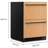 KitchenAid KUCT524SPA Under Counter Refrigeration, 24 inch Width, Custom Panel Ready, ENERGY STAR Certified, Panel Ready