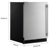 KitchenAid KURL124SSB Under Counter Refrigeration, 24 inch Width, ENERGY STAR Certified, Black Cabinet/Stainless Door colour