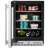 KitchenAid KURR324SSB Under Counter Refrigeration, 24 inch Width, ENERGY STAR Certified, Black Cabinet/Stainless Doors colour