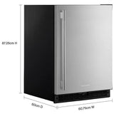 KitchenAid KURR124SSB Under Counter Refrigeration, 24 inch Width, ENERGY STAR Certified, Black Cabinet/Stainless Doors colour