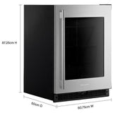 KitchenAid KURL524SPS Under Counter Refrigeration, 24 inch Width, ENERGY STAR Certified, PrintShield Stainless colour