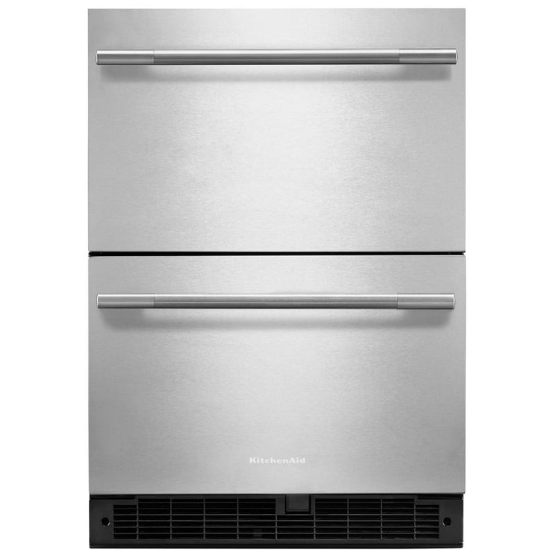 KitchenAid KURT524SSB Under Counter Refrigeration, 24 inch Width, ENERGY STAR Certified, Black Cabinet/Stainless Doors colour