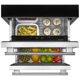 KitchenAid KURT524SSB Under Counter Refrigeration, 24 inch Width, ENERGY STAR Certified, Black Cabinet/Stainless Doors colour