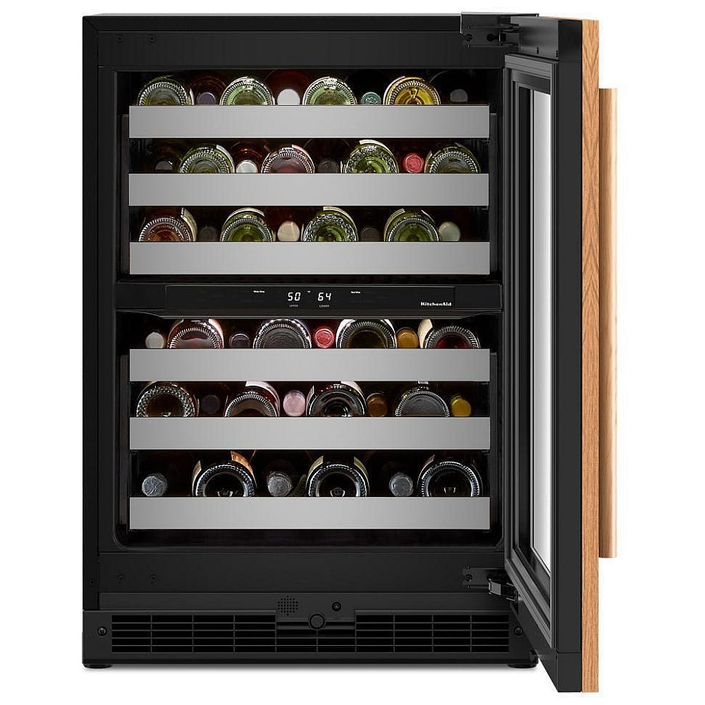 KitchenAid KUWL324SPA Under Counter Wine Refrigeration, 24 inch Width, Custom Panel Ready, Panel Ready